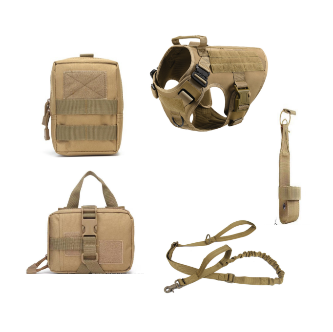 Tactical Dog Harness and Leash Set for All Breeds