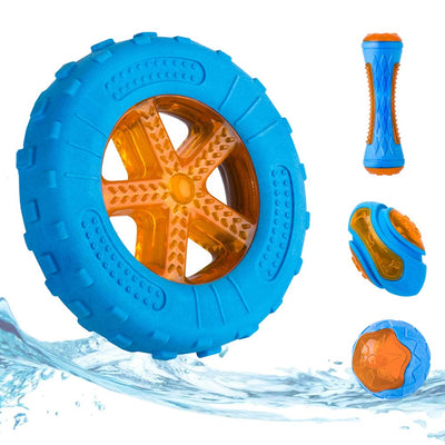 CoubonTail Dog Squeaky Toys Pool Toys Floating Toys for Interactive Fetch & Play Dog Beach Toy TPR