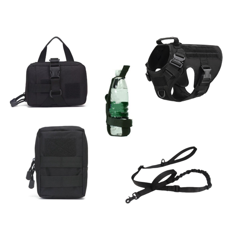 Tactical Dog Harness and Leash Set for All Breeds