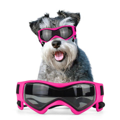 NAMSAN Dog Sunglasses Medium Breed UV Protection Anti-Fog Dog Goggles for Small to Medium Dogs Summer Windproof Dog Eye Protection Winter Snow Eyewear Easy Put-on/Adjustable Cool Pink