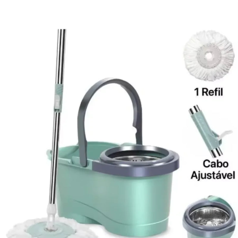 MOP Rotativo 12L com Cesto Inox