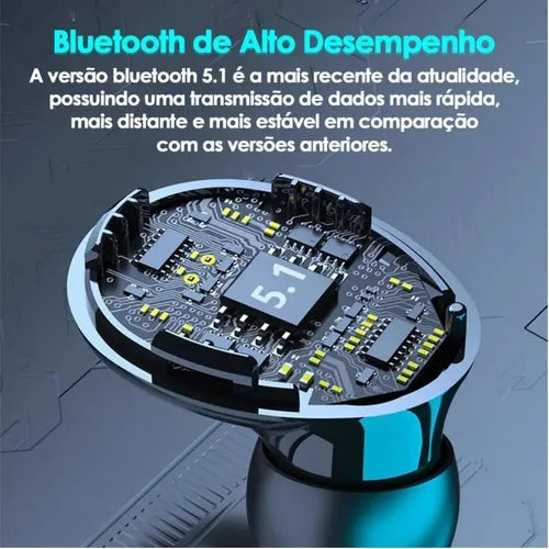 Fone de Ouvido Bluetooth com Microfone TWS PRO