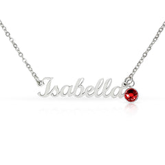 Personalized Name Necklace with Birthstone – Custom Jewelry Gift for Her