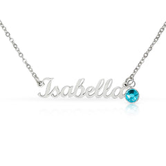 Personalized Name Necklace with Birthstone – Custom Jewelry Gift for Her