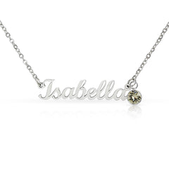Personalized Name Necklace with Birthstone – Custom Jewelry Gift for Her