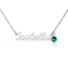 Personalized Name Necklace with Birthstone – Custom Jewelry Gift for Her