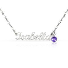 Personalized Name Necklace with Birthstone – Custom Jewelry Gift for Her