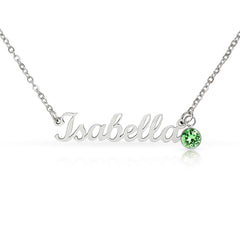 Personalized Name Necklace with Birthstone – Custom Jewelry Gift for Her