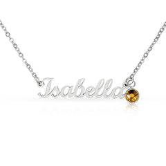 Personalized Name Necklace with Birthstone – Custom Jewelry Gift for Her