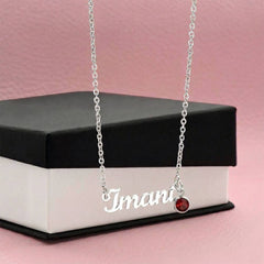 Personalized Name Necklace with Birthstone – Custom Jewelry Gift for Her