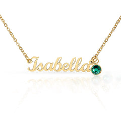 Personalized Name Necklace with Birthstone – Custom Jewelry Gift for Her
