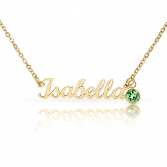 Personalized Name Necklace with Birthstone – Custom Jewelry Gift for Her