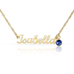 Personalized Name Necklace with Birthstone – Custom Jewelry Gift for Her