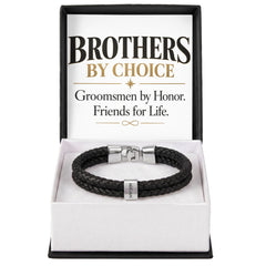 Groomsman Bracelet – “Brothers by Choice, Groomsmen by Honor, Friends for Life” Meaningful Wedding Party Gift for Him