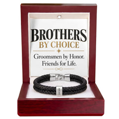 Groomsman Bracelet – “Brothers by Choice, Groomsmen by Honor, Friends for Life” Meaningful Wedding Party Gift for Him