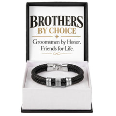 Groomsman Bracelet – “Brothers by Choice, Groomsmen by Honor, Friends for Life” Meaningful Wedding Party Gift for Him