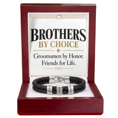 Groomsman Bracelet – “Brothers by Choice, Groomsmen by Honor, Friends for Life” Meaningful Wedding Party Gift for Him