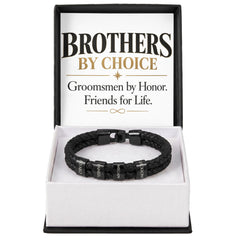 Groomsman Bracelet – “Brothers by Choice, Groomsmen by Honor, Friends for Life” Meaningful Wedding Party Gift for Him