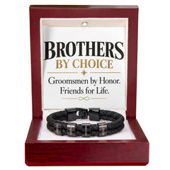 Groomsman Bracelet – “Brothers by Choice, Groomsmen by Honor, Friends for Life” Meaningful Wedding Party Gift for Him