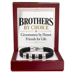 Groomsman Bracelet – “Brothers by Choice, Groomsmen by Honor, Friends for Life” Meaningful Wedding Party Gift for Him