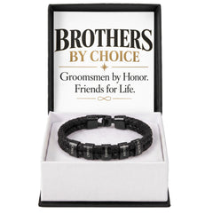 Groomsman Bracelet – “Brothers by Choice, Groomsmen by Honor, Friends for Life” Meaningful Wedding Party Gift for Him