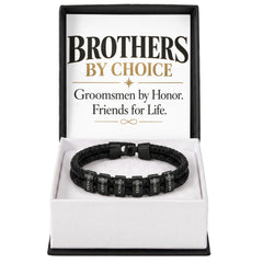 Groomsman Bracelet – “Brothers by Choice, Groomsmen by Honor, Friends for Life” Meaningful Wedding Party Gift for Him