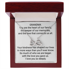 Grandma Infinity Necklace – Heart of Our Family | Meaningful Jewelry Gift for Grandmother