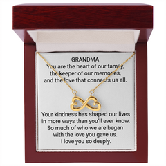 Grandma Infinity Necklace – Heart of Our Family | Meaningful Jewelry Gift for Grandmother