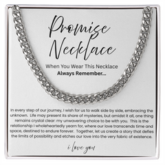 Promise Cuban Link Necklace for Boyfriend – You Complete My Heart