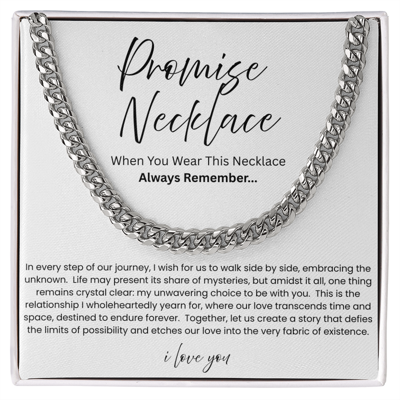 Promise Cuban Link Necklace for Boyfriend – You Complete My Heart