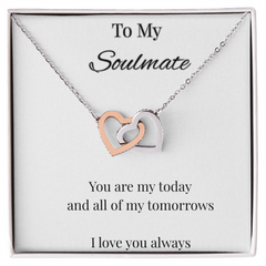 Romantic Gift for Her – Interlocking Hearts Necklace for Wife or Girlfriend