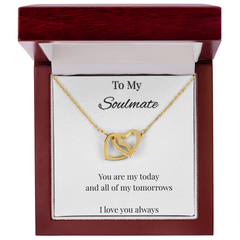 Romantic Gift for Her – Interlocking Hearts Necklace for Wife or Girlfriend