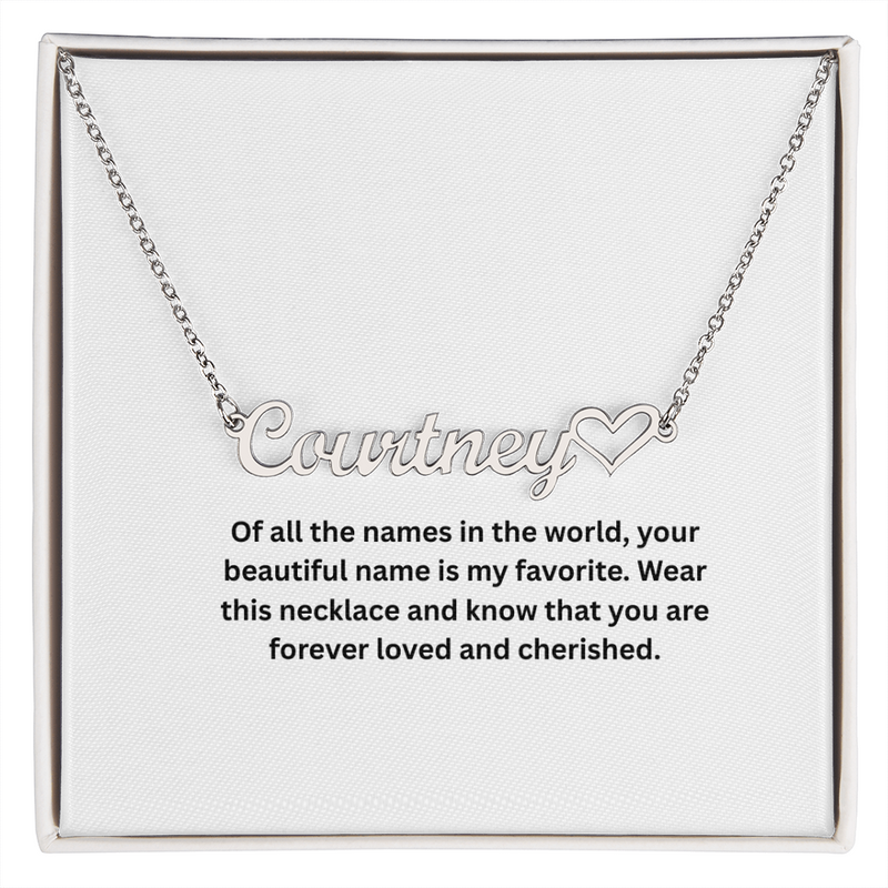 Of All the Names in the World, Yours Is My Favorite™ Personalized Heart Necklace