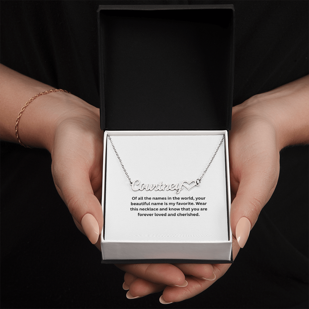 Of All the Names in the World, Yours Is My Favorite™ Personalized Heart Necklace