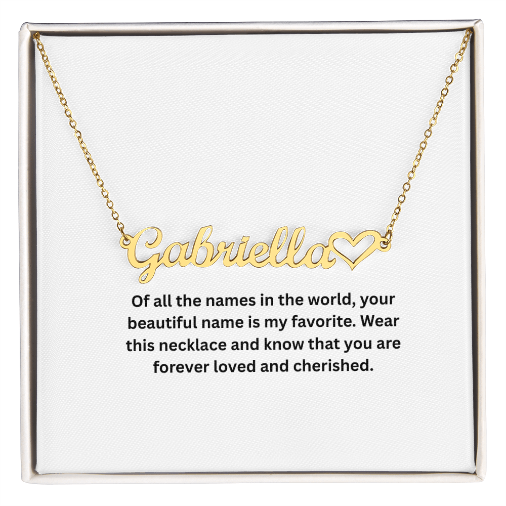Of All the Names in the World, Yours Is My Favorite™ Personalized Heart Necklace