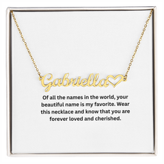 Of All the Names in the World, Yours Is My Favorite™ Personalized Heart Necklace
