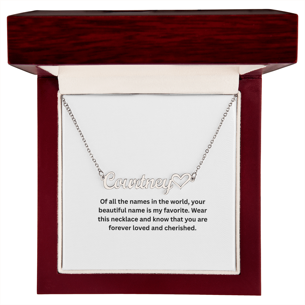 Of All the Names in the World, Yours Is My Favorite™ Personalized Heart Necklace