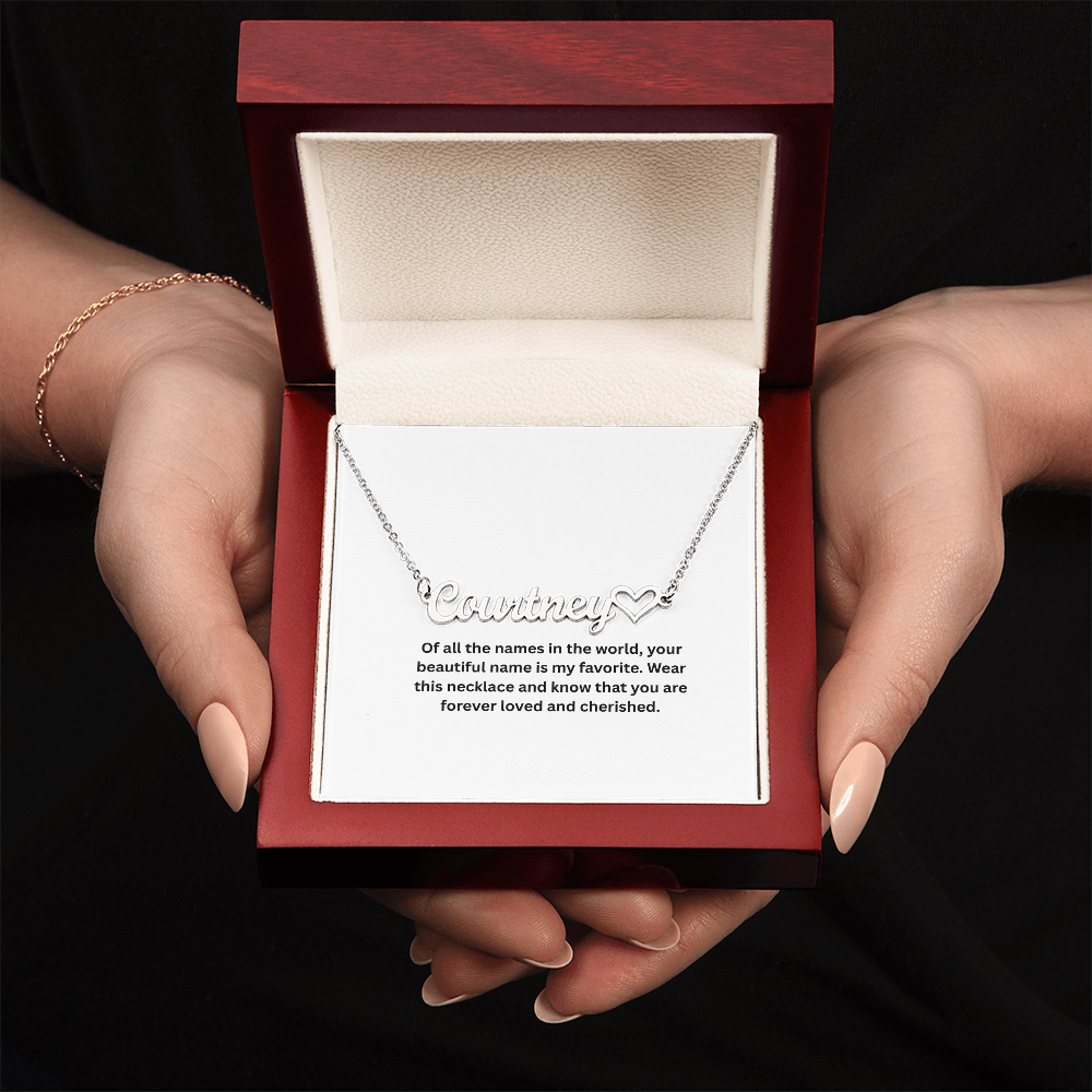 Of All the Names in the World, Yours Is My Favorite™ Personalized Heart Necklace