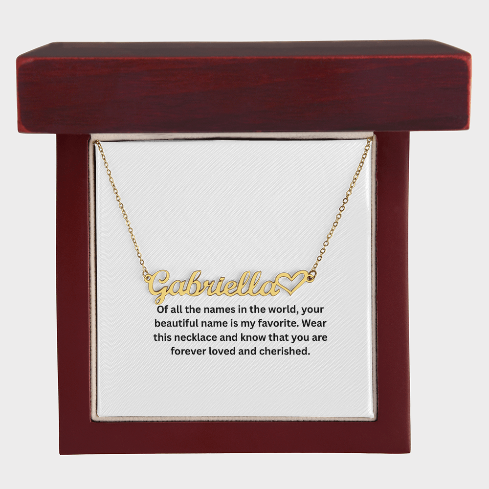 Of All the Names in the World, Yours Is My Favorite™ Personalized Heart Necklace