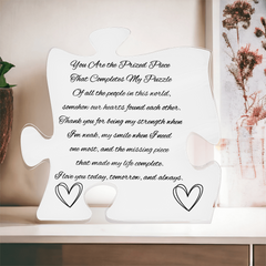 You Complete My Puzzle – Meaningful Acrylic Puzzle Piece Plaque