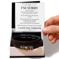 "I'm Sorry" Bracelet for Him – Meaningful Apology Gift for Boyfriend or Husband | Love You Forever