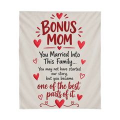 Bonus Mom Fleece Blanket – Meaningful Stepmom Gift