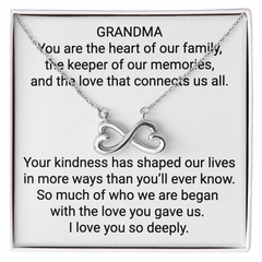 Grandma Infinity Necklace – Heart of Our Family | Meaningful Jewelry Gift for Grandmother
