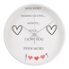 With Every Passing Second... I Love You Even More™ Personalized Keepsake Clock