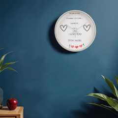 With Every Passing Second... I Love You Even More™ Personalized Keepsake Clock