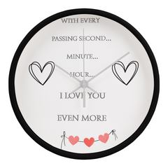 With Every Passing Second... I Love You Even More™ Personalized Keepsake Clock