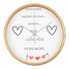 With Every Passing Second... I Love You Even More™ Personalized Keepsake Clock