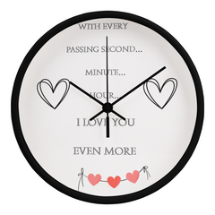 With Every Passing Second... I Love You Even More™ Personalized Keepsake Clock