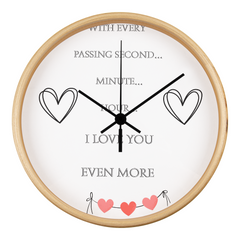 With Every Passing Second... I Love You Even More™ Personalized Keepsake Clock