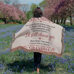 Grandma Gift Blanket – “I Get to Call You Grandma” | Heartwarming Gift for Grandmother